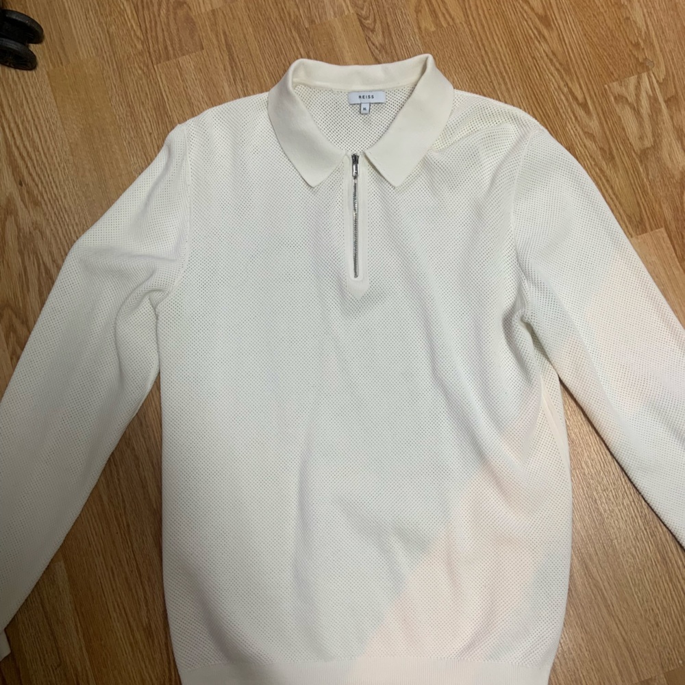 Reiss knit polo , off white